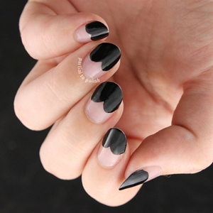 black tip nails