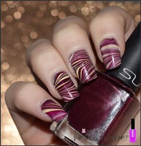 burgundy marble nails