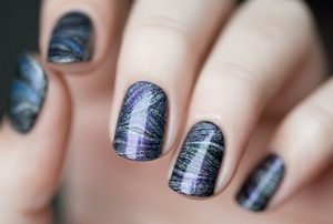 galaxy marble nails