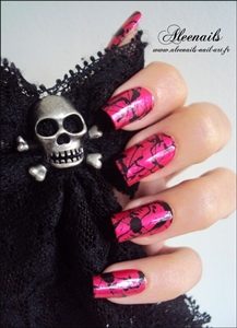 gothic marble nails
