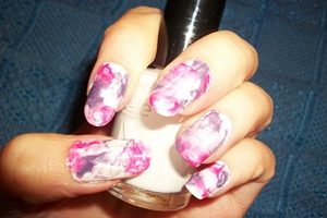 pink purple marble nails