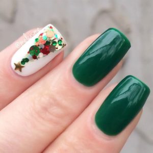 glitter christmas nails