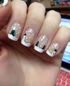 snow globe nails