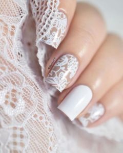Lace nail art