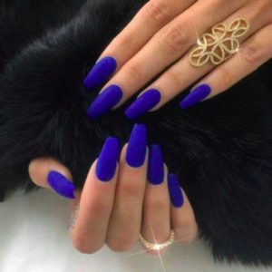 Electric Blue Nails