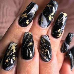 gold coffin nails