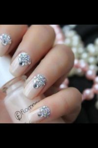crystal silver nails