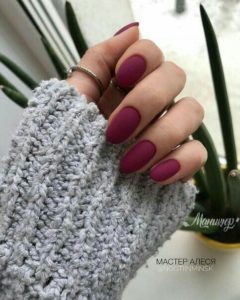 matt burgundy nails