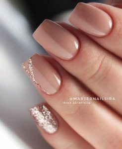 elegant nude nails