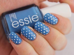 Blue Polka Dots nails