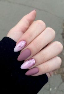 matte rose nails