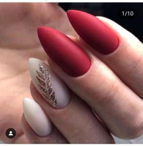 Matte red nails