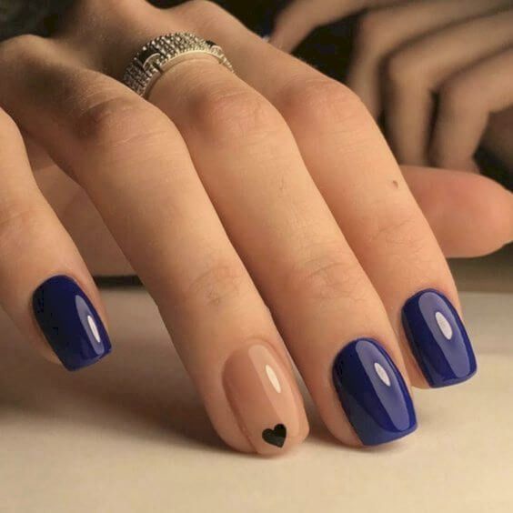 Indigo blue nails