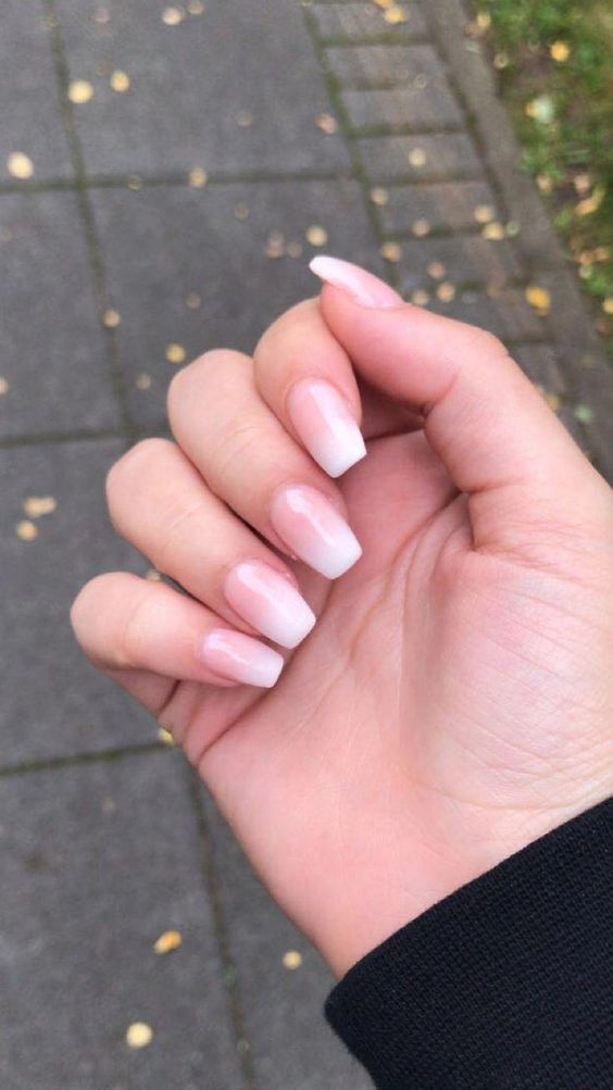 Short Square Acrylic Nails French Ombre Nail And Manicure Trends