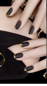 matte black gold tips