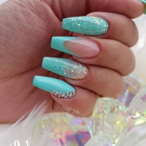 Tiffany blue coffin nails