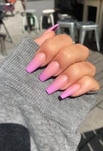 pink ombre acrylic nails