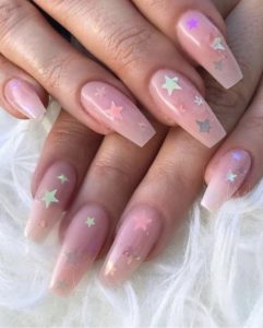 star nails coffin
