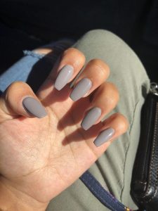 A coat of grey polish