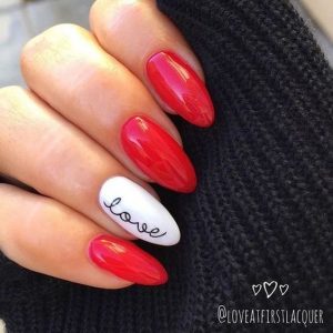 red love nails
