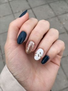 gold white design with navy