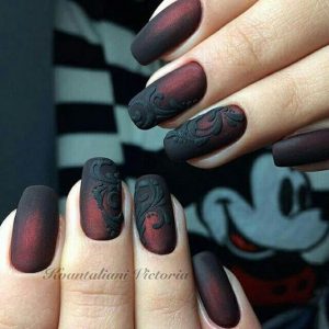 red black 3D ombre