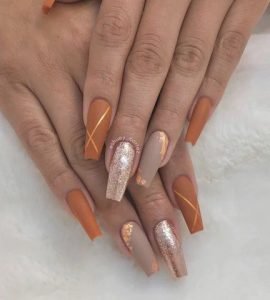 burnt orange gold taupe