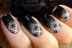 ombre black and white stamping