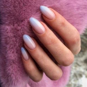 blue tip ombre french tip