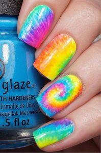 different dye on nails
