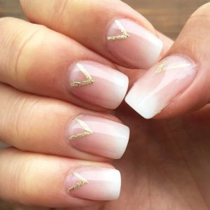 french ombre glitter shape