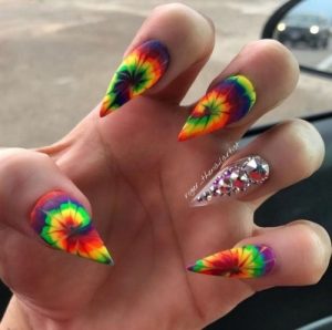 tie dye accent clear