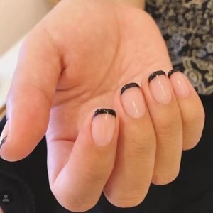 tip black french tip