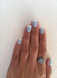 white blue french tips