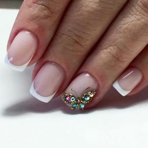french tip butterfly stone