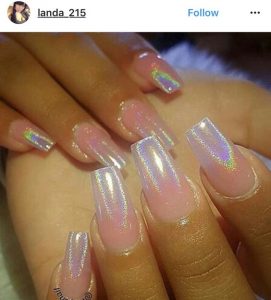 ombre iridescent french tip