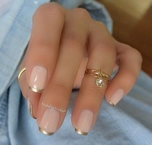 chrome tip french gel