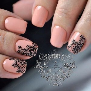 nude pink black lacey