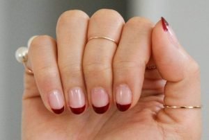 red gel french tips