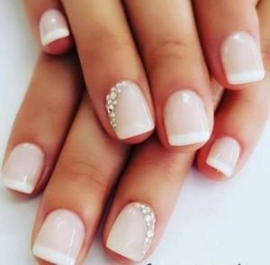 accent stone french tips