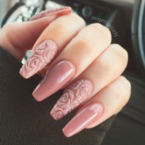 nude pink roses 3d