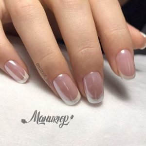 french gel tip shine