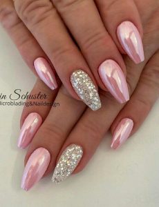 light pink chrome glitter