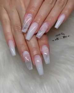 white design subtle clear nails