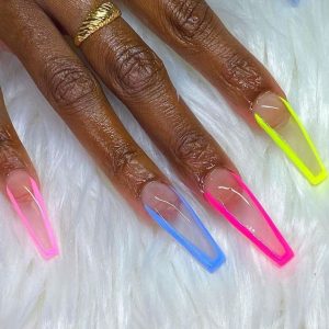 glass french tip color ends