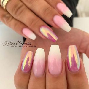 french ombre chrome pink