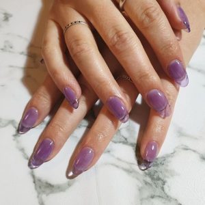 clear purple acrylics