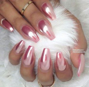 baby pink chrome solid