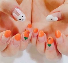 easter carrot nails
