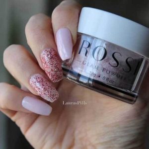 pink and glitter dip rossi